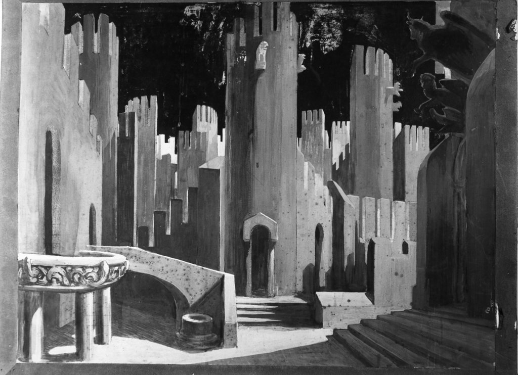 bozzetto per scenografia, serie di Cambellotti Duilio (sec. XX)